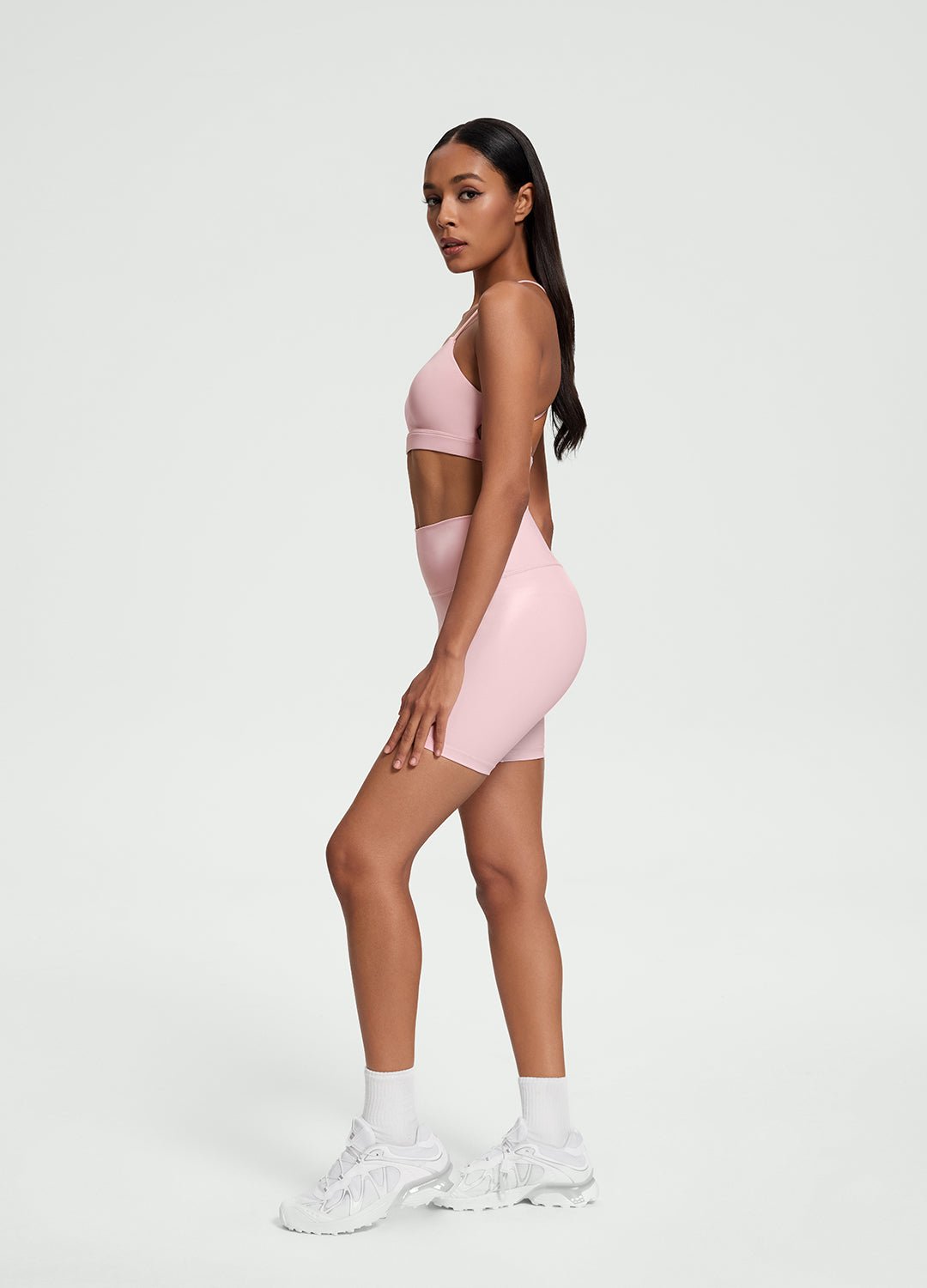 Faux Leather Bike Shorts - Image 2