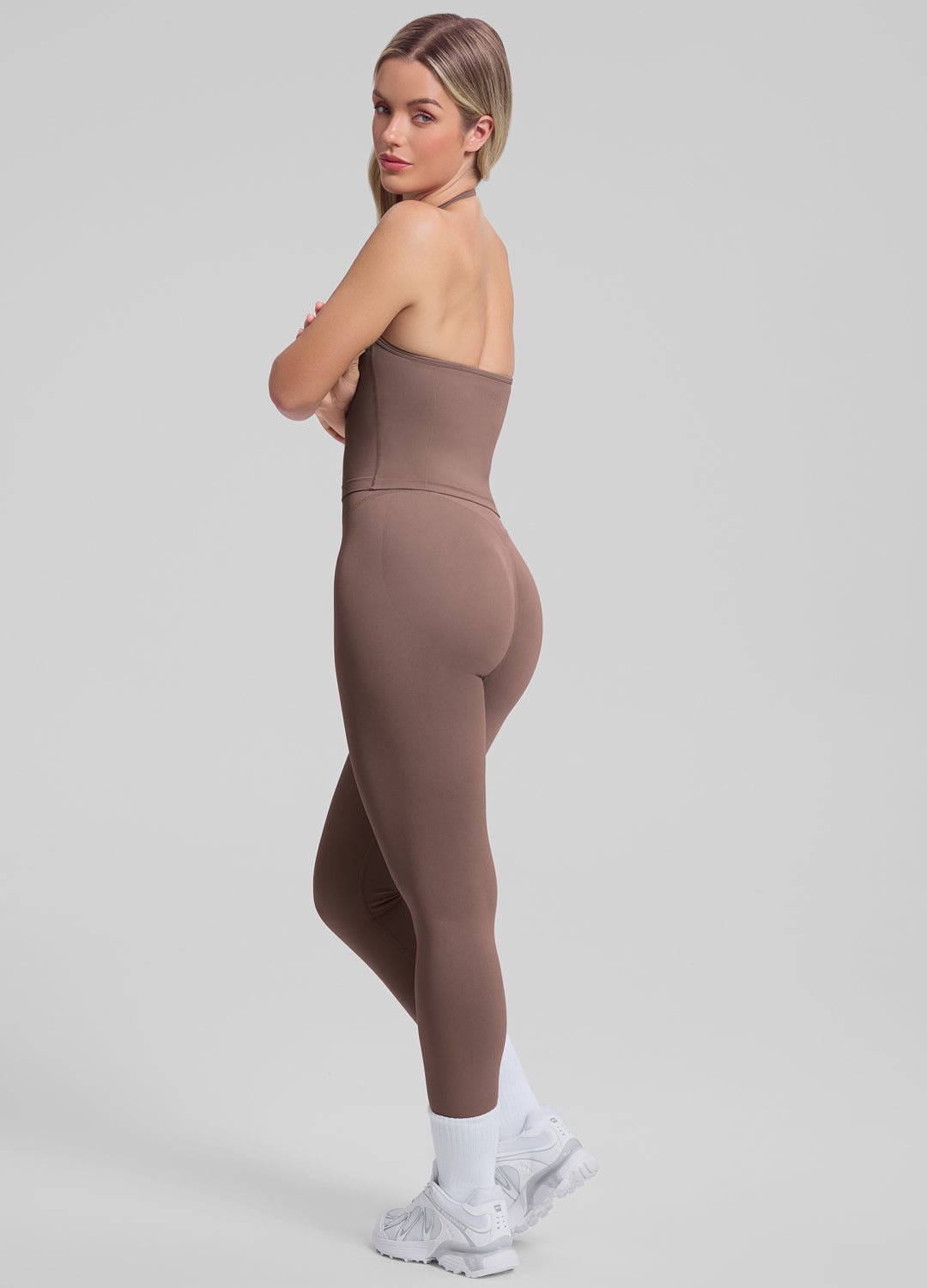 Ultrasculpt High Waisted Butt Lifting Tummy Control Shaping Training Leggings - Image 3