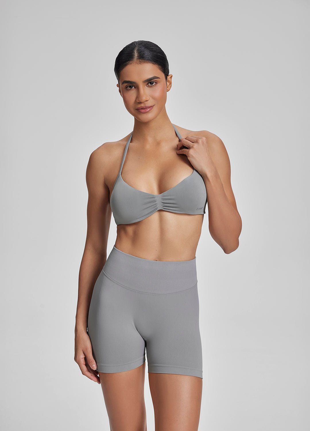 Ultrasculpt Halterneck Backless Strappy Functional Twill Knit Bra - Image 3