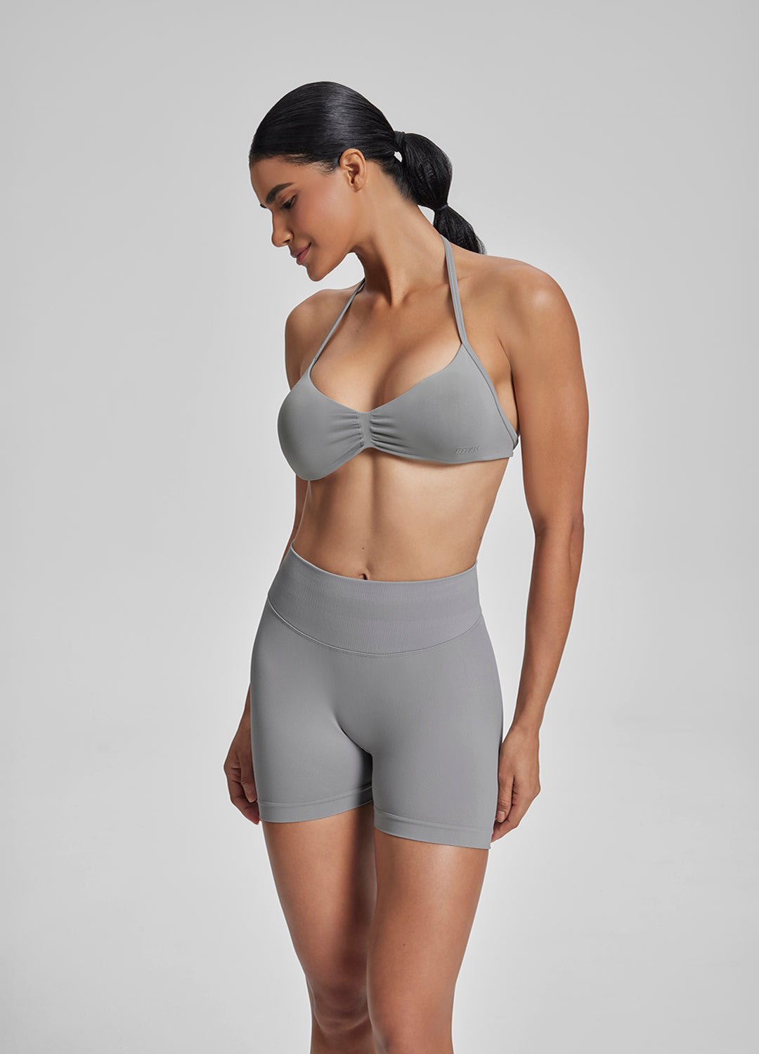 Ultrasculpt Halterneck Backless Strappy Functional Twill Knit Bra - Image 5