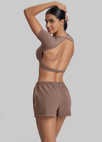 Comfy Mid-Thigh Stretchy Waist French Terry Jersey Shorts