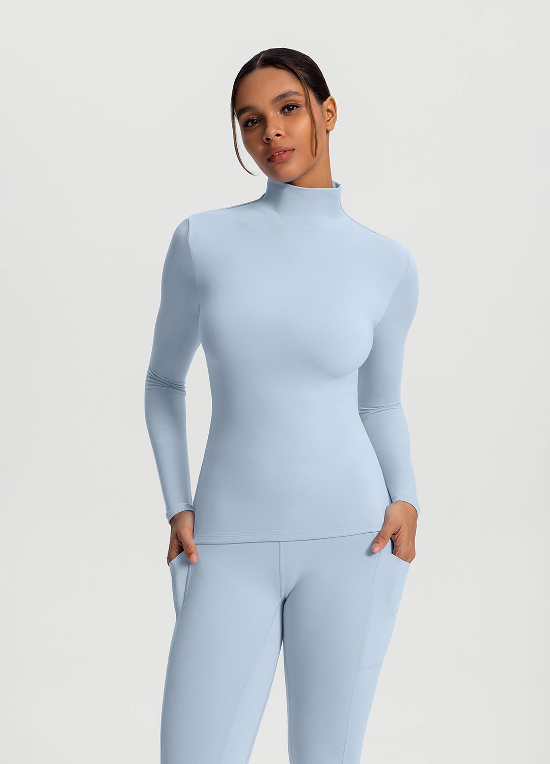 Mock Neck Long Sleeve Top