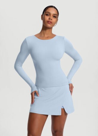 Open-Back Long Sleeve Top