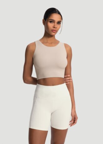 High Neck Cropped Tank Top