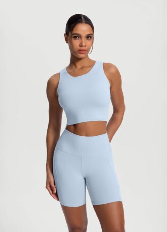 High Neck Cropped Tank Top