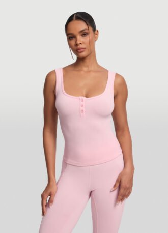 Button Front Tank Top