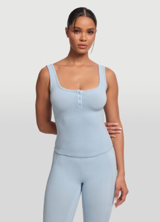 Button Front Tank Top