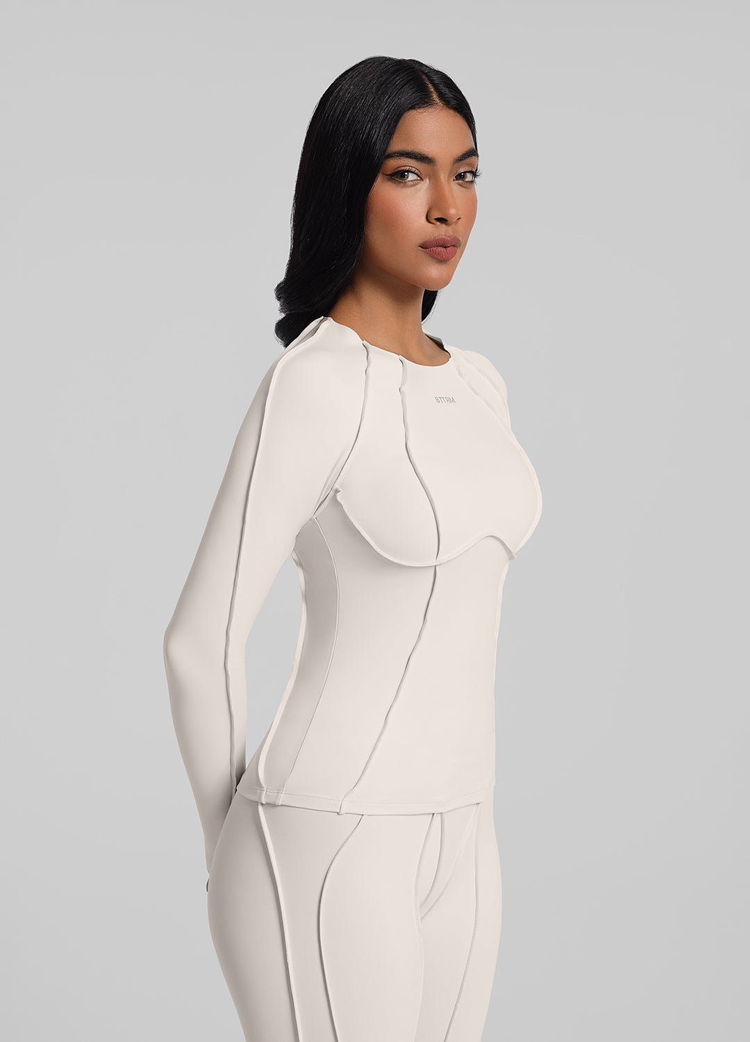 Contour Stitch Long Sleeve Top - Image 2