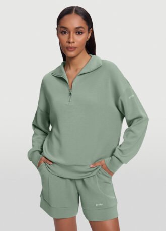 Half-Zip Long Sleeve Sweatshirt