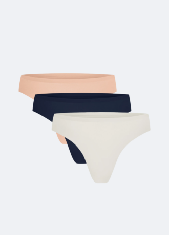 Seamless Mid-Rise Thong 3-Pack
